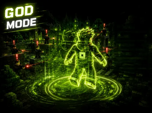 God mode image of roblox mod apk